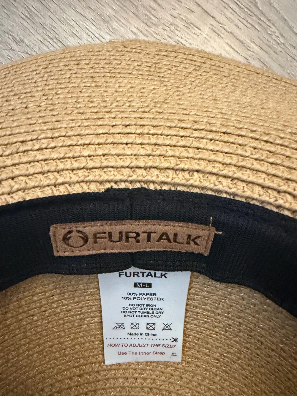 Wide-Brim Straw Sun Hat in Tan